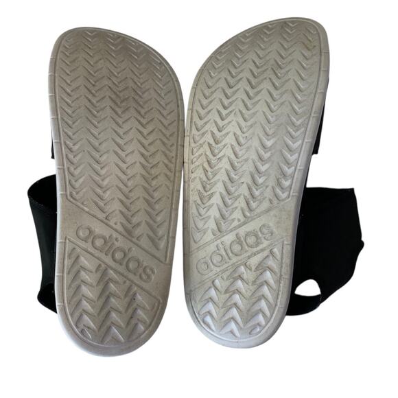 Adidas Black and White Adilette Sandal 'Core Black' Sandals Size 8 - Picture 6 of 7